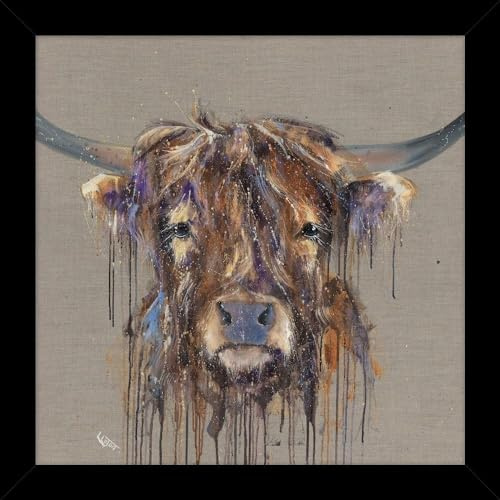 Artko Gerahmter Kunstdruck – Sid The Highland Cow von Louise Luton