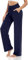 VIGVAN Jogginghose Damen Baumwolle Freizeithose Yogahose Weites Bein Aktive Freizeit Kordelzug Lose Lounge Pants Breites Bein Hausehose Sporthose mit Taschen (Navy blau, L)