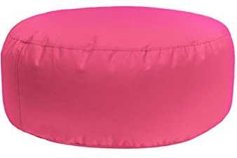 Bruni Pouf Sitzhocker M in Pink – runder Sitzpouf, Indoor und Outdoor als Fußhocker, Yoga-Sitzkissen, Meditationskissen geeignet, in Deutschland gefertigt