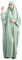 RLLJS Frauen Muslimisches Kleid Ramadan Einteiliges Gebetskleid Hijab mit Kapuze Abaya Dubai Full Cover Islam Robe African Turkey Kaftan