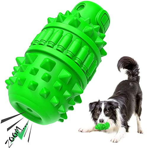 FANKIE Hundespielzeug, Unzerstörbar Hunde Kauspielzeug Quietschend Interaktives Hundezahnbürste Zahnpflege Spielzeug für die Zahnreinigung große Hunde