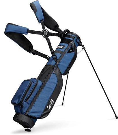 Sunday Golf Loma XL Tasche – Leichte Tasche mit Gurt und Ständer – Einfach zu tragende Pitch n Putt Golftasche – Par 3 und Executive Courses, 3,4 Pfund (Kobaltblau)