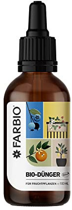 Farbio flüssiger organischer Allzweckdünger für Obstpflanzen im Innen- und Außenbereich mit natürlichen organischen Stoffen zur Erhaltung gesunder Böden , 100ml