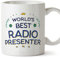 MUGFFINS Radio Presenter Mug - in English - World's Best - Funny Gift for Colleagues - Ceramic 11oz Mug