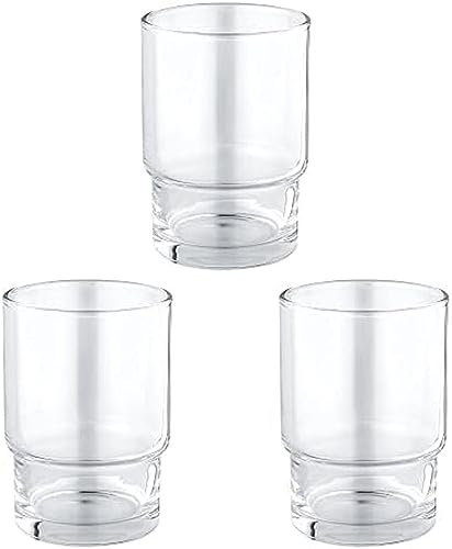 Grohe Essentials | Badaccessoires - Kristallglas | 40372001, 3er Pack