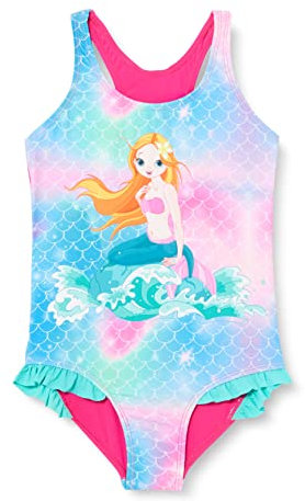 Playshoes UV-Schutz Badeanzug Mädchen Schwimmanzug Badebekleidung, Meerjungfrau, 134/140