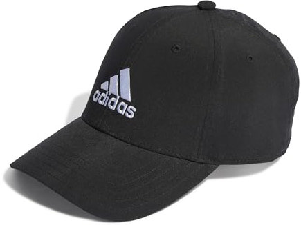 adidas Unisex Embroidered Logo Lightweight Baseball Cap, Black/White, XS