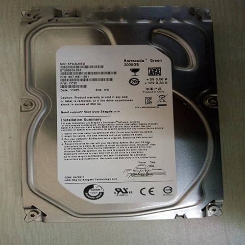 MIDTY HDD für 2 TB 3,5 Zoll SATA 64 MB 7200 U/min für interne HDD für Desktop HDD für ST2000DL003
