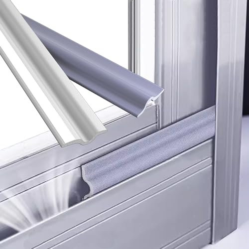 5m Grau Selbstklebend Dichtung Fenster Abdichten,Abdichtung Fenster Zugluft,Schaum Abdichtband Türen Dichtungsband,Fensterrahmen Fensterdichtungen Zugluftstopper für Fenster,Türdichtung unten