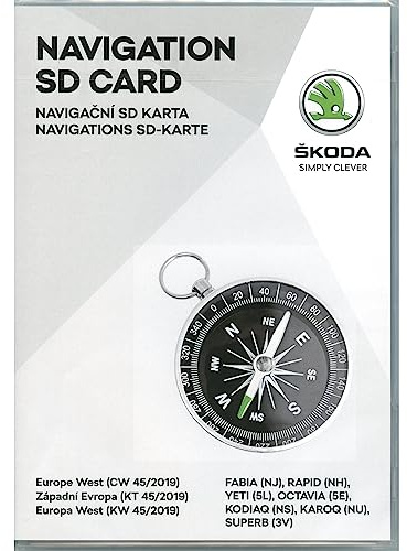 Skoda 3T0051255AE Kartendaten SD-Karte Navigationskarten West-Europa (Karten 45/2019) *** nur für Navigationssystem Amundsen+ ***