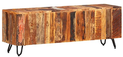 ZEYUAN Mobile Porta TV 110x30x40 cm in Legno Massello Riciclato,Mobile TV,Mobile Porta TV Soggiorno,Mobile TV Soggiorno Moderno