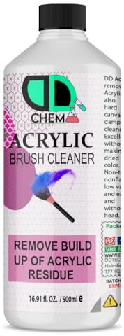 DD Acrylic Nail Brush Cleaner | Powerful Liquid Cleaner For Acrylic Gel Nail Brushes | Remove Oil Residue| All Purpose Makeup Brushes Cleaner (500ML)