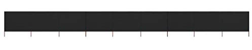 ZQQLVOO Sichtschutz Zaun Seitenmarkise Balkonmarkisen Balkonsichtschutz Markise Balkon 9-teiliges Windschutzgewebe 1200 x 160 cm Schwarz