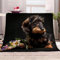 AKATIE Kuscheldecke 150x200 Dackel Flanelldecke 3D Drucken Kuscheldecke Tiere Schwarz Super Soft Wohndecke Flauschige Decke Mikrofaser Sofadecke Bettüberwurf