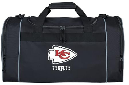 Kansas Sporttasche - Original lizenzierter NFL Fanartikel - NFL Sporttasche für Fans - schwarz - gepolsterter Schultergurt - inkl. Tragegriff und Hauptfach (schwarz)