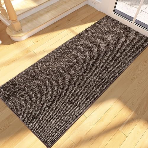 FCSDETAIL Dirt Trapper Indoor Door Mat 60 x 210 cm, Machine Washable Entrance Rug, Dog Doormat, Non-slip Inside Runner Rug for Hallway, Entryway, Kitchen