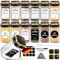 Miorkly Gewürzgläser Eckig 12er mit [Etiketten & Streueinsatz],Gewürzstreuer Glas mit Gold Luftdicht Deckel-Gewürzdosen Set-Gewürze Aufbewahrung & Organizer 120ml-Gewürzbehälter Spice Jars