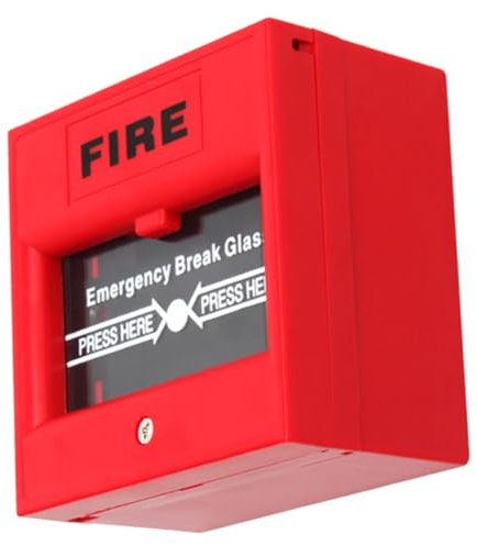 Feueralarmknopf mit Sicherheitsglasbruch und Schnellaktivierung, Rot