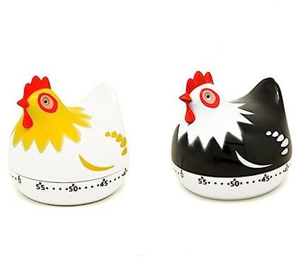 Zerodeko Küchentimer Mechanisch Für Haushalt Tragbarer Countdown-Timer Küchenerinnerung Zur Zeitmessung Geeignet Zum Backen Und Kochen Schwarz