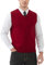 Kallspin Uomo Cotone Senza Maniche Maglie con Scollo a V Gilet in Maglia Pullover dal Taglio Rilassato(Rosso, 4XL)