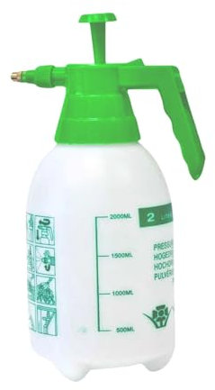 ADEPTNA Heavy Duty Portable Garden Pressure Spray Bottle with Adjustable Nozzle – Ideal for Spraying Water, Fertilisers, Herbicides, Pesticides, Detergents and Preservatives (2 Litre)