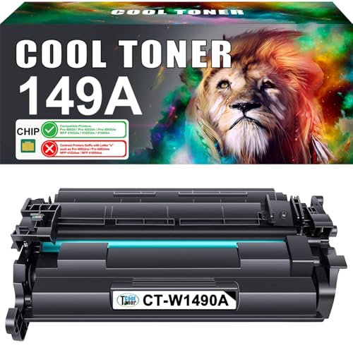 Cool Toner 149A (Mit Chip) Kompatible für HP Laserjet Pro 4002dn Toner 4002dw 4002d 4002 MFP 4102fdw 4102dw 4102fdn 4102 149A 149X W1490A W1490X - Schwarz, 1er-Pack