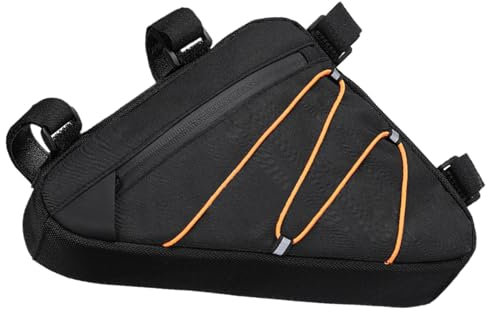 Jubepk Reflektierende Tasche | Dreieck Rahmentasche | Große Kapazität Tasche | Mountain Storage Wasserdichte Fahrradtasche Rahmentaschen mit großer Kapazität Dreieck Tasche für Rahmen