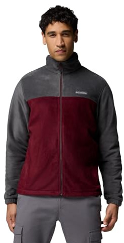 Columbia Steens Mountain Full Zip 2.0 Veste polaire zippée pour homme - Requin - Bordeaux riche - Taille M