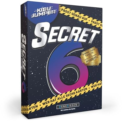DENKRIESEN KIBU Jumper Secret 6 | Kartenspiel ab 8 Jahren, 3–6 Spieler | Spannendes Kartenspiel und Gesellschaftsspiel mit geheimen Rollen und kniffligen Rätseln für Familie und Freunde.