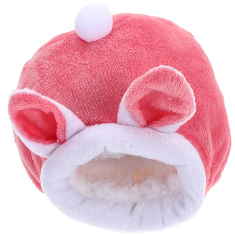 HYTROVE Hamster Nest Für Kleine Tiere Kuschelige Schlafhöhle Aus Weichem Material Für Winter Warmes Und Bequemes Schlafsack Für Hamster Und Igel Rosa Kaninchenstil