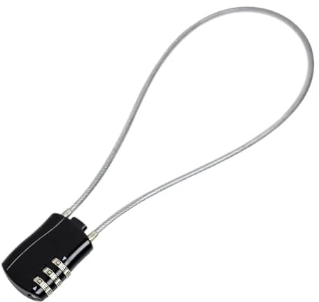 Candado de cable, Candado Bicicleta de 3 Digitos con 41cm Cable, Candado de combinación de 3 dígitos para equipaje, motocicleta, bicicleta y carritos