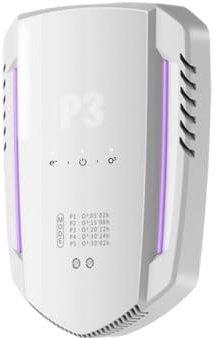 TECKZOON Generatore di Ozono Purificatore d'Aria, Dispositivo di Purificazione con Ozono e Ioni Negativi, Purificatore d'Aria Portatile a Ozono per Casa, Auto, Camera da Letto e Cucina