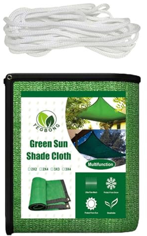 Gartengase, Sonne Gaze, Tuch Schatten, atmungsaktives Mesh, Plane für Outdoor Carport Garten 2x4m