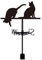 SUPERDANT Girouette de Jardin Exterieur de Chat pour Toit Girouettes Indicateur de Direction du Vent Noir Décoration de Jardin Deco Jardin Exterieur