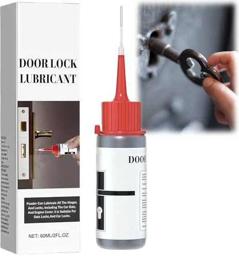 Graphite Lock Cylinder Lubricant Powder - Dry Lube for Locks, Spray Grease & Treadmill Lubricant Oil - Graphite Powder for Locks, Padlocks, and More - Prevents Rust and Corrosion, Extends Lock Life ﻿