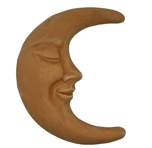 Le Terrecotte di Cassiano Fabio Luna in Terracotta 30 cm – Decorazione da Parete Artigianale Italiana – Scultura Celestiale per Interni ed Esterni – Fatta a Mano
