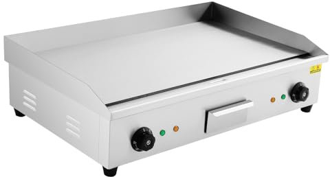 HOARLICN Teppanyaki, piastra elettrica per barbecue da tavolo, 4400 W, 220 V, griglia elettrica per hamburger con paraschizzi, per visualizzare frittelle, carne alla griglia, 72,7 × 40 × 23 cm