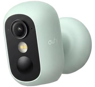 eufy Security Camera Outdoor Wireless,eufyCam C35,Outdoor and Indoor Camera | Magnetic Mount,Colour Night Vision,No Monthly Fee,IP67, Solar Panel Compatible,Facial Recognition,Green