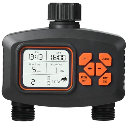 Xanorrg Temporizador De Aspersor Agua para Grifo Manguera Jardín Controlador Sistemas Riego Agua Programable Temporizador Aspersor para Jardín