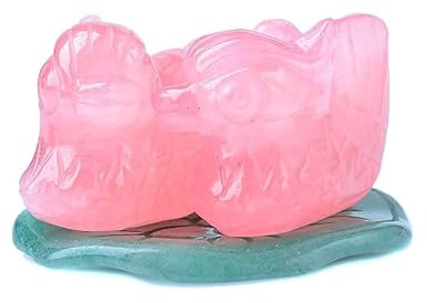 Rose Quartz Mandarin Duck Crystal Figurines – 1.4 × 0.6 × 0.8 in Hand-Carved Crystal Pair for Love, & Home Décor