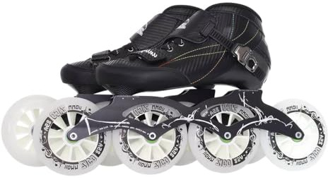 VCYEX Pattini A 4 Ruote Pattini A Rotelle Uomini Pattini A Rotelle per Adulti Maschi E Femmine Professionali per Fitness Lame per UnisexBlack,47