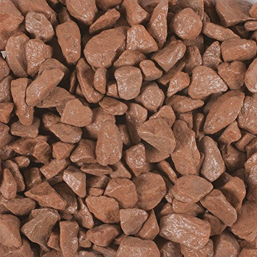 Dekosteine burgund 1 Kg Größe ca. 9mm - 13mm - Deko Steine für Haus und Garten günstig zu kaufen - Streudeko / Tischdekoration (erdbraun)