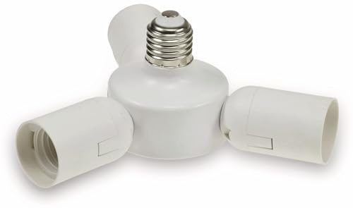 Adaptateur Douille E27 Triple 22237, sur 3 x E27 de schraubfassungen Blanc