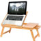 Bakaji Tavolino Vassoio Letto Artista Divano Porta Notebook Pc Tablet, con cassetro, Pieghevole in Legno Bambu Bamboo 55 x 33 x 24 cm
