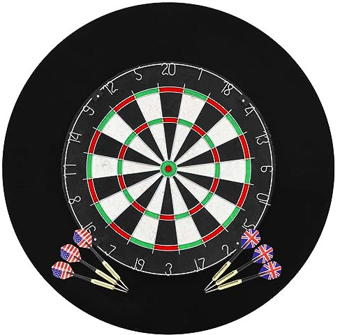 vidaXL Dartscheibe 6 Dartpfeilen Surround Profi Dartboard Steeldart Dart Set