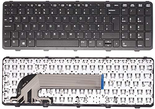 AJParts New Replacement Laptop Keyboard For HP Probook 450 470 G0 G1 G2 455 G1 G2 727682-031 721953-031 639396-031 Black With Frame UK Layout Quick Shipping