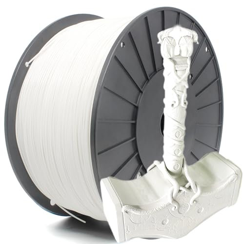 Reprapper PLA Filament 1,75 mm für 3D Drucker Filament 1,75 PLA 3kg Spule (2.2lbs), Maßgenauigkeit +/- 0.03mm 3D Druck Filament, PLA Weiß
