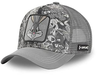 Capslab Bugs Bunny Looney Tunes Grey Trucker Cap - One-Size