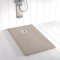 Shower Online Piatto doccia in resina PLES - 70x130 - Texture in ardesia - Antiscivolo - Tutte le misure disponibili - Include griglia in acciaio inox e piletta - Sabbia S 3005 Y 50R