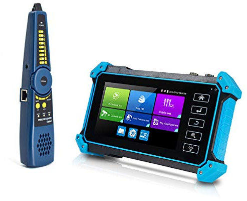 PEGATISAN 5.4-inch Touch Screen IP/Camera/CCTV Tester, Supports TVI/CVI/AHD/SDI/EX-SDI/HD-SDI, 4K/8MP/High Definition, with HDMI and VGA Input